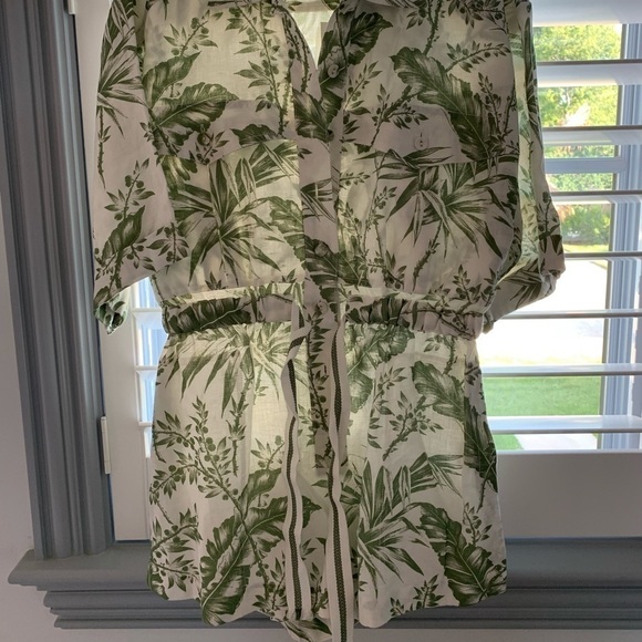 ZIMMERMANN Palm Leaf Print Linen Romper - Picture 7 of 13